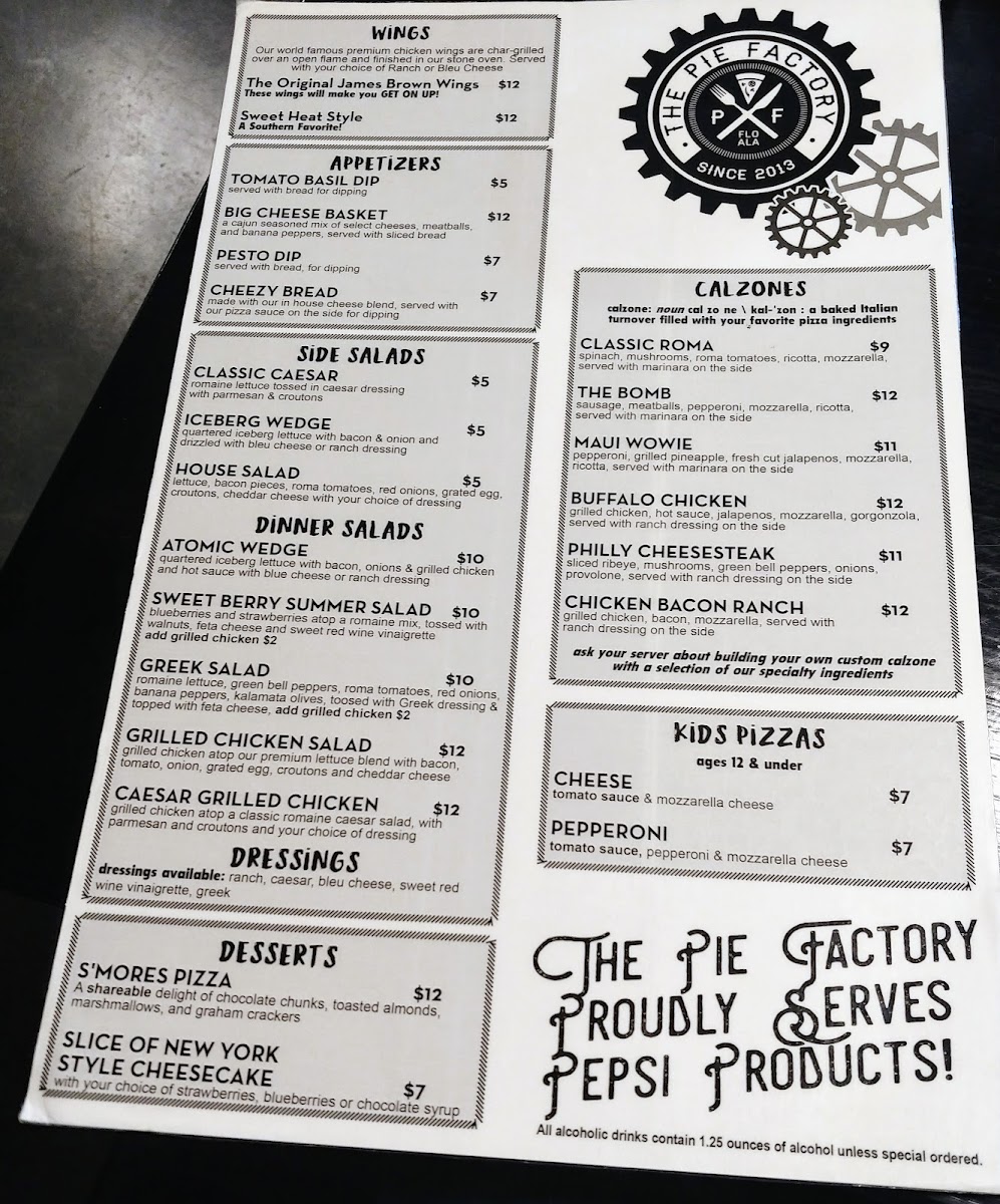 Menu The Pie Factory (Jasper)-6