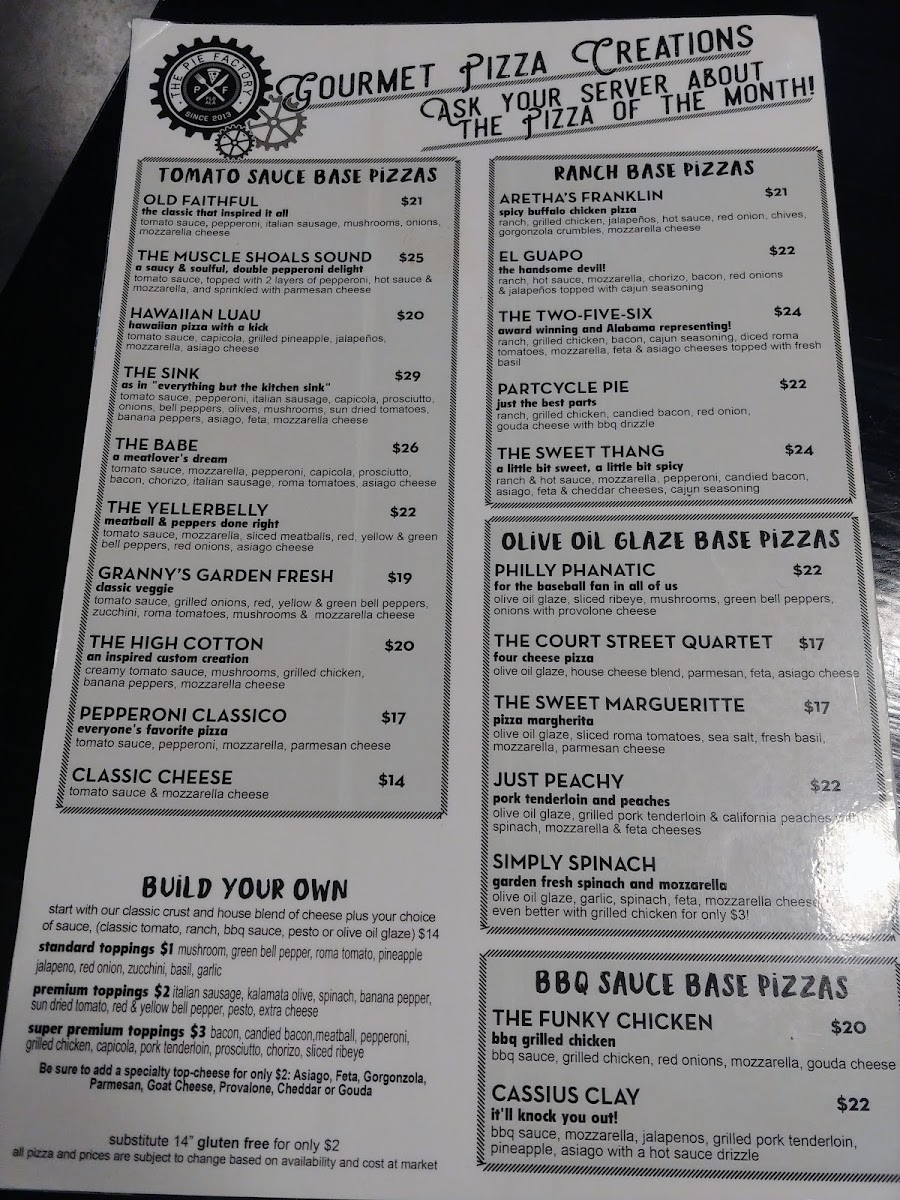 Menu The Pie Factory (Jasper)-7