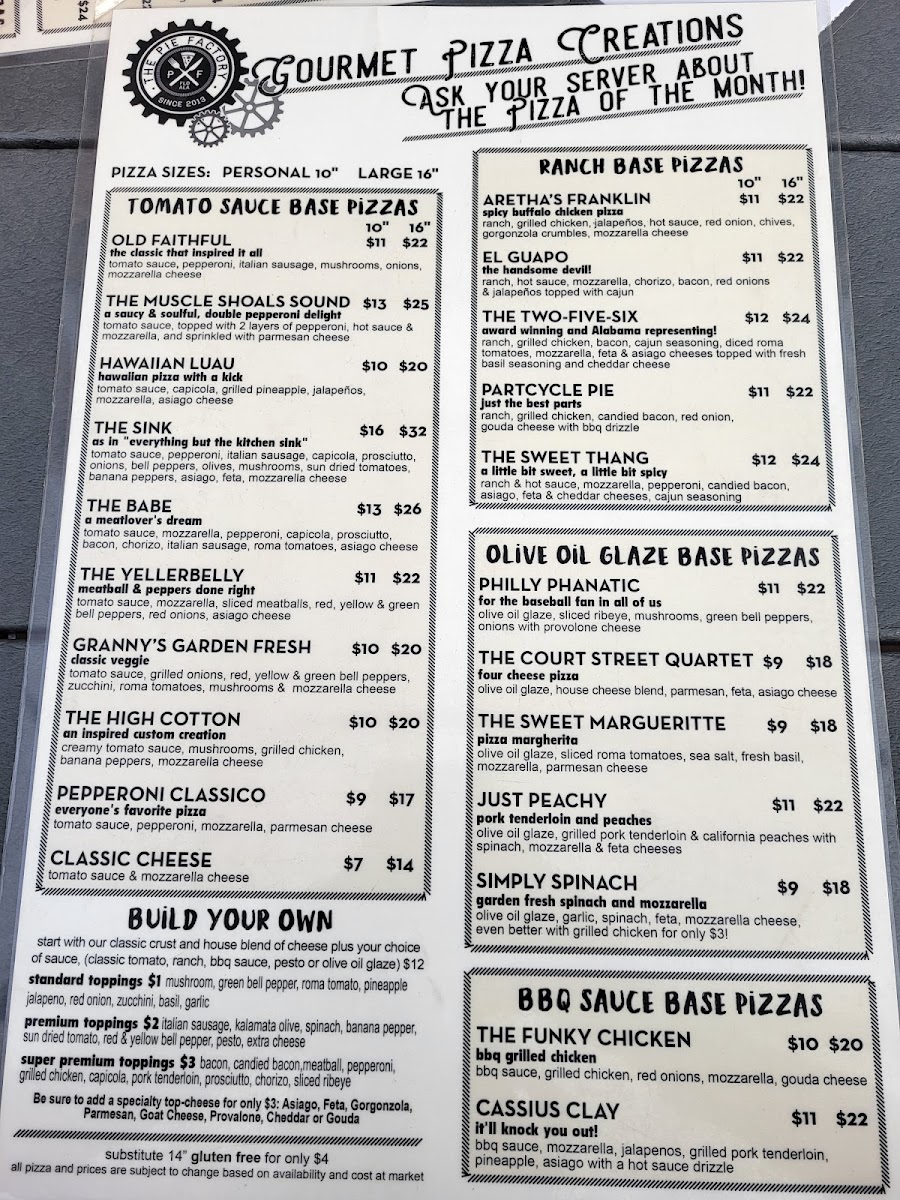 Menu The Pie Factory (Jasper)-8